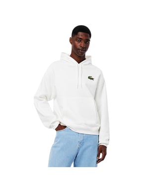 Lacoste Hoodie met trekkoord voor heren, losse pasvorm (Crème)