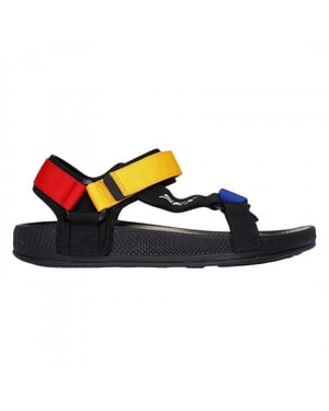 Skechers Heren Hyperslide Textiel Slippers (Zwart)
