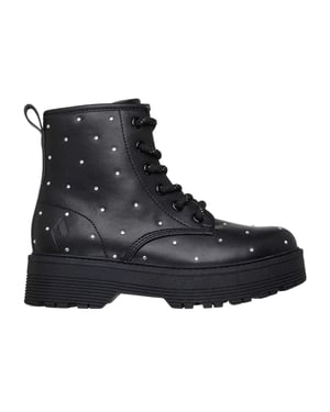 Skechers Meisjes Rhinestone Platform Enkellaarsjes (Zwart)