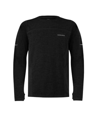 Karrimor Heren Xlite Hardlooptop met lange mouwen (Zwarte mergel)