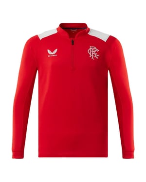 Castore Rangers FC-trui met kwartrits voor kinderen (Rood)