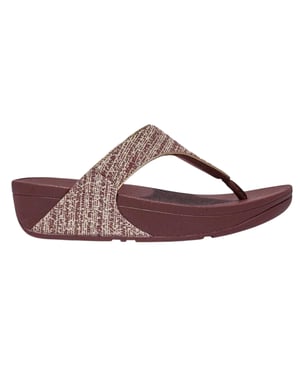 FitFlop Dames Lulu Shimmer Wave Tussenstuk Sandalen (Bruin)
