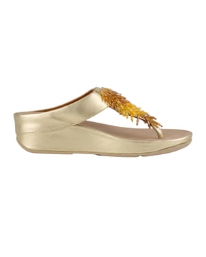FitFlop Platino Rumba Ombre leren teenslippers voor dames (Beige)
