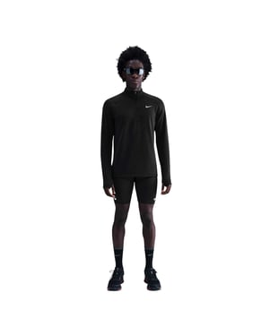 Nike Heren Quarter Zip Hardloop Baselaag Top (Zwart)