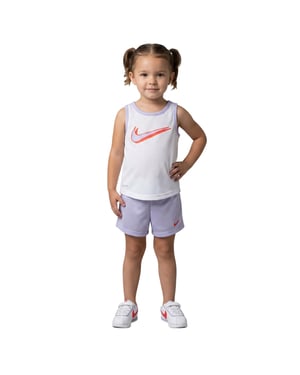 Nike Set bestaande uit een mouwloos mesh-topje en een korte broek voor meisjes (Paars)