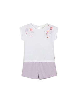 Carrement Beau Set t-shirts en shorts voor kinderen/Kinderen (Wit)