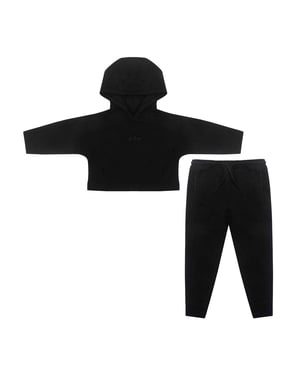 Firetrap Set Katoenmix Hoodie en Joggers voor Meisjes (Set van 2) (Zwart)