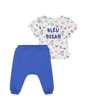 Carrement Beau Baby Jongens Co-ord Set (Blauw/Wit)
