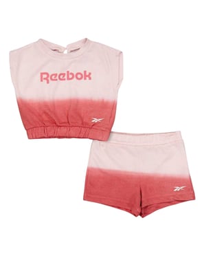 Reebok Set kleuter mouwloos shirt en korte broek (Zonovergoten koraal)