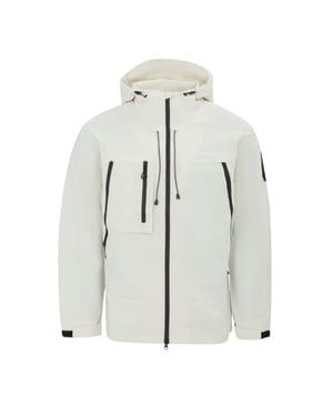 Firetrap Heren Winddichte Hooded Windbreaker (Wit)