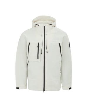 Firetrap Heren Winddichte Hoodie Windjack (Beige)