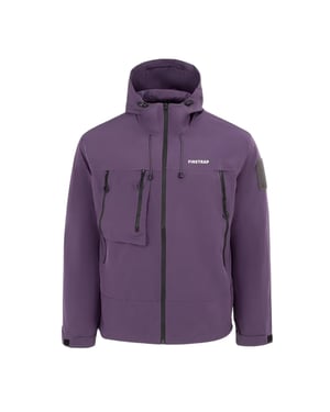 Firetrap Heren Winddichte Gewatteerde Windbreaker (Paars)