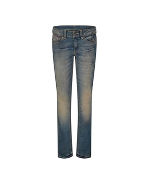 Puma Skinny jeans voor dames met vervaagde look (Grijs)