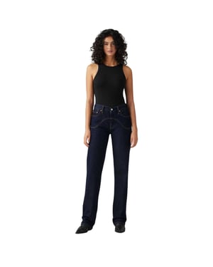 Levis Damesjeans uit de jaren ’90 met 5 zakken (Donkerblauw)