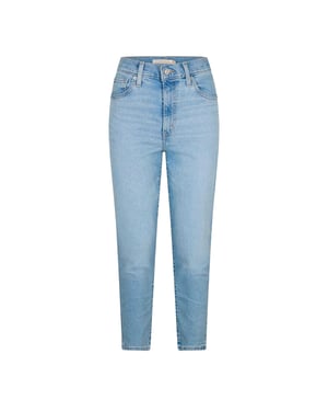 Levis Dames Straight Leg Mom Jeans (Blauw)