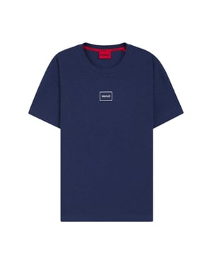 Hugo Laze-pyjamashirt met korte mouwen voor heren (Blauw)