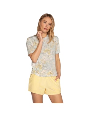 PJ Salvage Dames/Dames Tropisch T-Shirt (Munt)