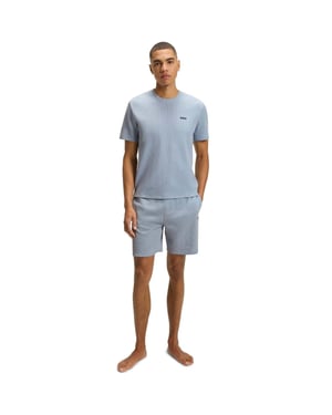Boss Wafelpyjama-top voor heren (Blauw)