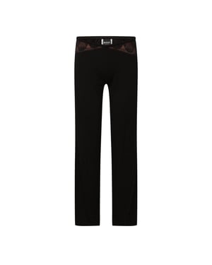 Boss Dames/Dames Pioenroos Pyjamabroek met rechte pijpen (Zwart)