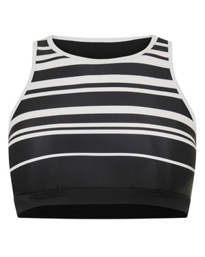 Zoggs Gestreepte crop-top voor dames (Zwart)