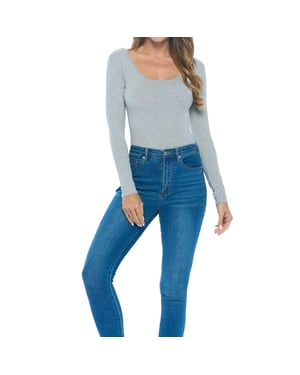 Brave Soul Dames/Dames Bodysuit (Grijs Marl Marl)