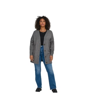 Only Dames/Dames V Hals Relaxed Fit Vest (Chocolade)