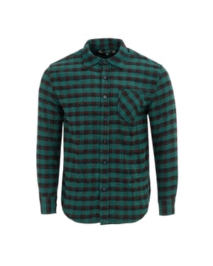 Firetrap Herengeruite overhemd (Groen, Zwart)