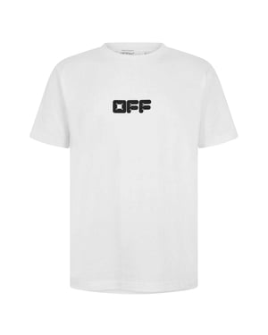 Off White Heren Slim T-shirt in katoen (Wit)