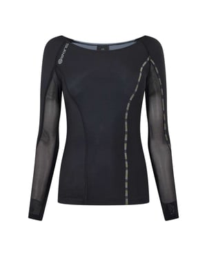 Skins Dynamische dames-top met lange mouwen (Zwart)