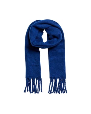 Pieces Dames/Dames sjaal met franje en structuur (Blauw)