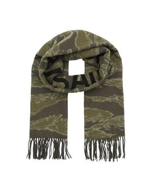 AllSaints Nova Camo-sjaal met logo (Olijf)