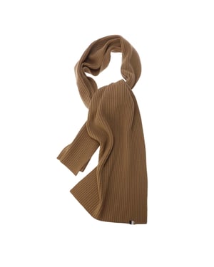 Boss Lyarana geribbelde sjaal voor volwassenen (Medium Beige)