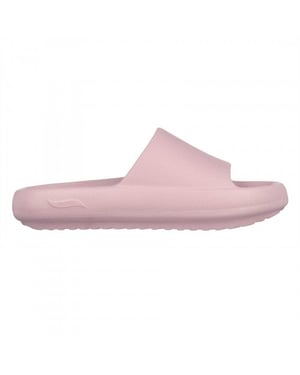 Skechers Dames Enkele Band Boog Fit Platte Slippers (Roze)