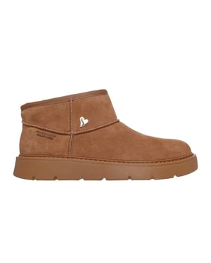 Skechers Comfortabele suède enkellaarsjes voor dames (Kastanje)