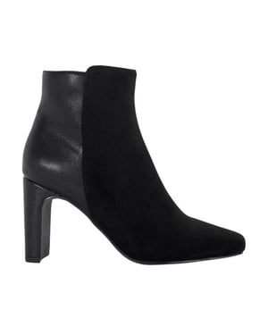 Dune London Dames Orietta Two Tone Leren Enkellaarsjes (Zwart)