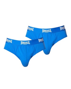 Lonsdale Heren Contrast Tailleband Slip (Set van 2) (Blauw)