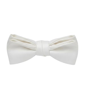 Off White Effen Satijnen Strikdas (Wit)