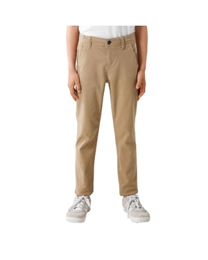Name It Slim-fit chino's met rechte pijpen voor jongens (Bruin)