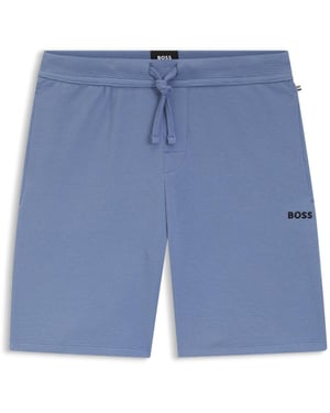 Men's Boss Waffle Shorts in Lt/Pastel Blue