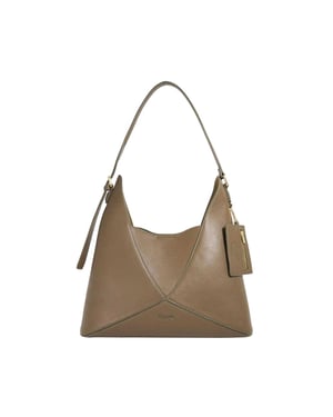 Dune London Lo Dinidearest Leren Schoudertas (Khaki Groen)