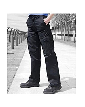 Warrior Dames/dames Cargo Workwear Broek (Zwart)