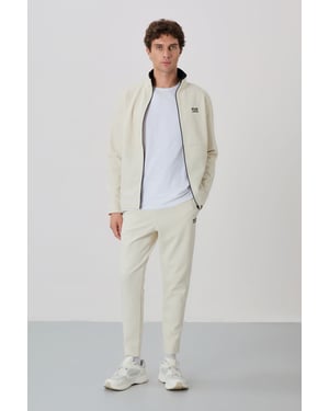 Heren Sweatshirt en Broek Set met Ritskraag