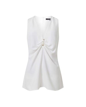 French Connection Damesblouse met ruime pasvorm (Wit)