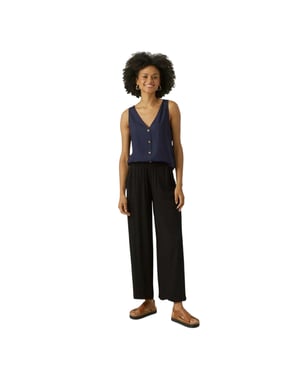 Vero Moda Damesblouse met V-hals en normale pasvorm (Navy Blazer)