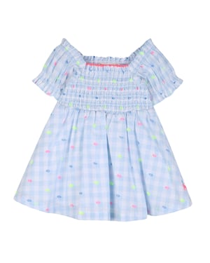 Billieblush Gingham rokjesjurk voor meisjes (Blauw/Wit)