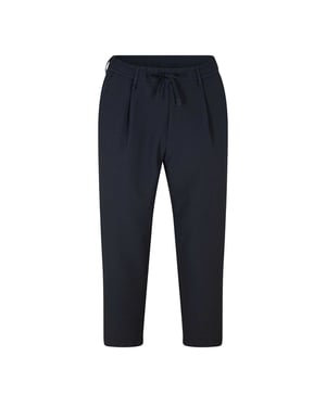 Boss Herenbroek met plooien en rechte pijpen (Donkerblauw)