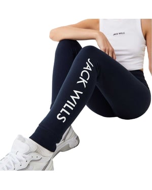 Jack Wills Dames/Dames Premium Katoenen Slanke Casual Joggers (Marine)