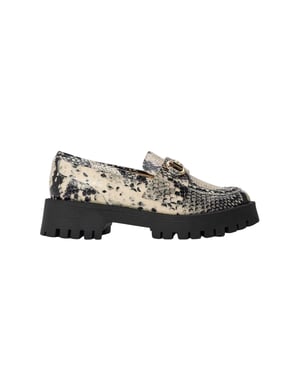 Steve Madden Dames/Dames Slangenprint Loafers (Licht Beige)