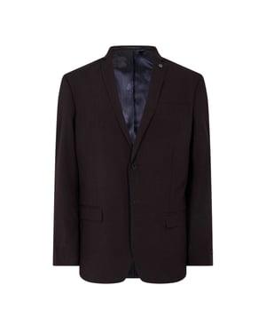 Ted Baker Heren Effen Enkele Breasted Blazer (Bordeaux)