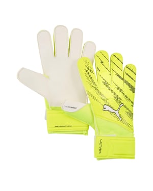 Puma Ultra Play Neon-keepershandschoenen voor kinderen (Kalk/zwart)